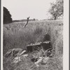 Luggage of newly-arrived migratory workers near Onley, Virginia.