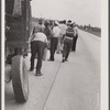 This truck carrying about thirty-seven North Carolina migrants to pick beans near Easton, Maryland broke down on the road near Princess Anne, Maryland.