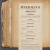 Scene plot for magician Leon Herrmann's act