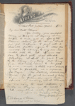 Letter from Harry Kellar to Saram R. Ellison, offering to purchase Ellison's magic library 