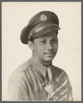 Portrait of Eduardo Roldan in uniform