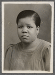 Woman in studio portrait taken in Havana, Cuba