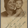 Woman and infant in formal portrait