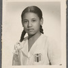 Teresa Roldan with two braids in formal portrait
