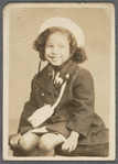 Teresa Roldan in hat in formal portrait, c.1947