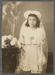 Teresa Roldan dressed for First Communion