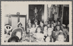 Teresa Roldan in costume with classmates in Staten Island