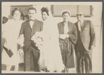 Teresa Roldan with new husband and relatives on her wedding day