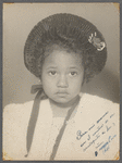 Teresa Roldan as a four-year-old in a formal portrait