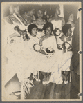 Teresa Roldan with other girls during her quinceañera