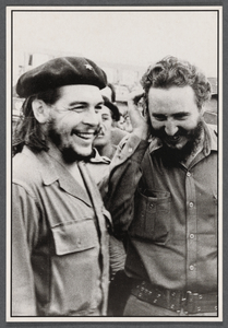 Postcards of the Cuban revolution, including Che Guevera, Fidel Castro, and Ernest Hemingway
