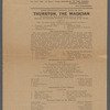 Thurston, The Magician, program for appearance at Jacob Adler's People's Theatre