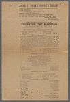 Thurston, The Magician, program for appearance at Jacob Adler's People's Theatre