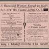 Horace Goldin performance of Sawing a Woman in Half promotional material