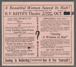 Horace Goldin performance of Sawing a Woman in Half promotional material