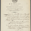 Extrait des registres du Comité de Salut Public de la Convention Nationale...