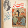 Scrapbook ephemera autographed by its subject, magician Leon Herrmann