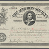 Audubon Society membership certificate for Herman Siems
