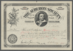 Audubon Society membership certificate for Herman Siems