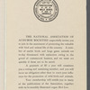 The National Association of Audubon Societies invitation and membership brochures