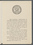 The National Association of Audubon Societies invitation and membership brochures
