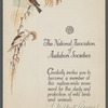 The National Association of Audubon Societies membership invitation