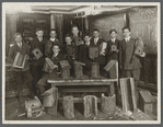 Students from the Wellesley School with birdhouses