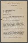 Letter from Ernestine Rose to L. Hollingsworth Wood, asking to buy Arthur Alfonso Schomburg's collection