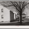 Old company houses on the main street of Occum, Connecticut.