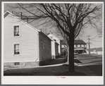 Old company houses on the main street of Occum, Connecticut.