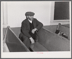 One of the Jewish residents of Colchester, Connecticut after the services in the local synagogue.