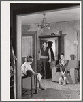 Mr. and Mrs. Edward L. Gay and their two children, dairy and poultry farmers of Groton, Connecticut. He has a twenty-three acre farm and was completely flooded out during the hurricane.
