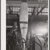 Finishing the base of a rough cut propeller at the Hamilton Standard Propeller Corporation. East Hartford, Connecticut.