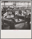 General view of propeller grinding and finishing operations at the Hamilton Standard Propeller Corporation. East Hartford, Connecticut.