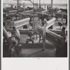 General view of propeller grinding and finishing operations at Hamilton Standard Propeller Corporation. East Hartford, Connecticut.