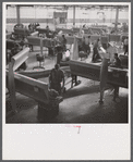 General view of propeller grinding and finishing operations at the Hamilton Standard Propeller Corporation. Connecticut.