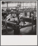 General view of propeller grinding and finishing operations at the Hamilton Standard Propeller Corporation. Connecticut.