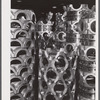 Aircraft motor casings at the Pratt and Whitney Aircraft Corporation. East Hartford, Connecticut.