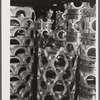 Aircraft motor casings at the Pratt and Whitney Aircraft Corporation. East Hartford, Connecticut.