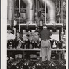Cylinders for Pratt and Whitney engines being painted. East Hartford, Connecticut.