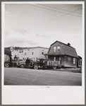 Moving a house in Fort Kent, Maine.