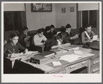 Children studying in a Hebrew school in Colchester, Connecticut.