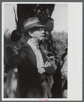 Spectator at an auction in East Albany, Vermont.