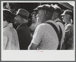 Spectators at an auction in East Albany, Vermont.