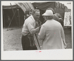 Tintype photographer trying to make a sale at the Champlain Valley Exposition, Essex Junction, Vermont.
