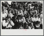 Spectators at the sulky races at the Rutland Fair, Vermont.