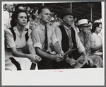 Spectators at the sulky races at the Rutland Fair, Vermont.