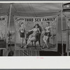 Rutland, Vermont. Posters advertising a sideshow at the Vermont State Fair.