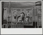 Rutland, Vermont. Posters advertising a sideshow at the Vermont State Fair.