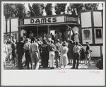 At a "girlie" sideshow at the Rutland Fair, Rutland, Vermont.